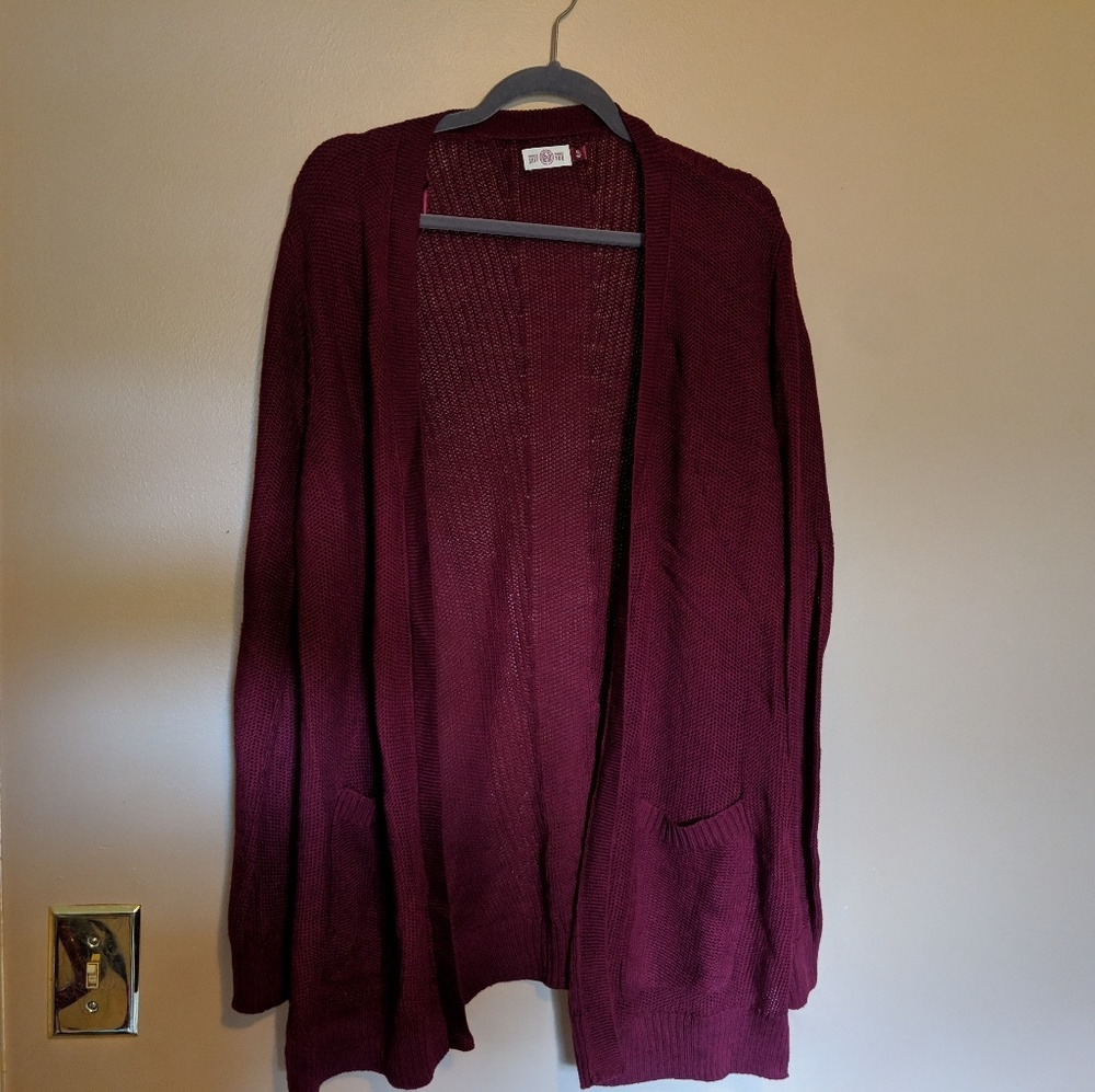 Maroon SO Open Sweater XL